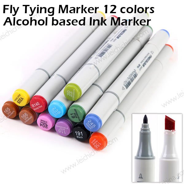  Fly Tying Marker 12 colors