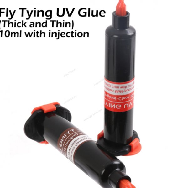 Fly Tying UV Glue  thick and thin 10ml with injection