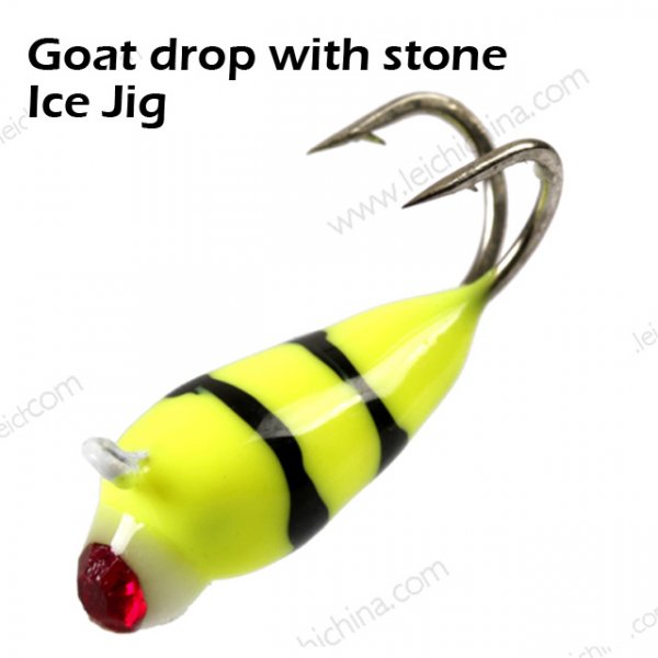 Goat drop with stone Ice Jig