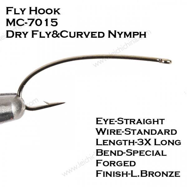 Fly hook MC-7015 Dry Fly & Curved Nymph