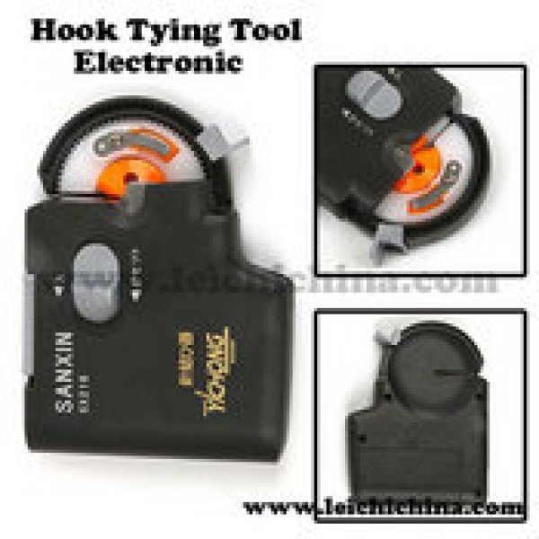  Electronic hook tying tool