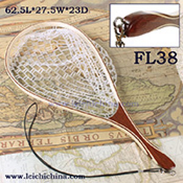 Hand-fitting handle rubber trout net FL38