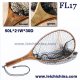 Small burl wood hand fly fishing trout net F17