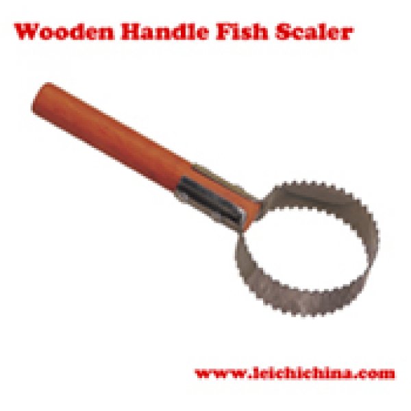 Wooden Handle Fish Scaler