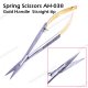 Spring Scissors AH038  Gold Handle Straight Tip