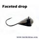 faceted tear drop tungsten ice fishing jig