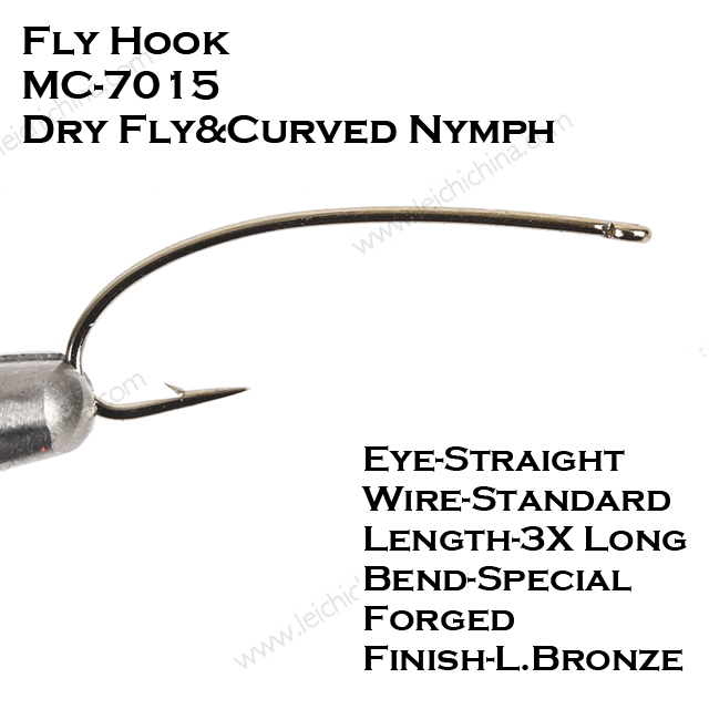 Fly hook MC-7015 Dry Fly & Curved Nymph