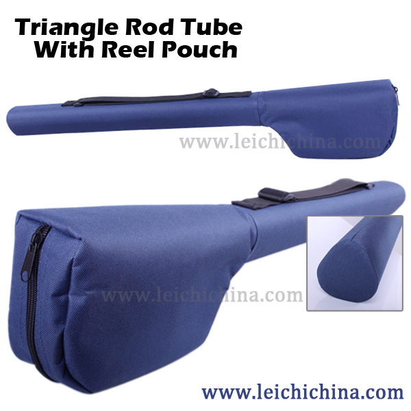 Triangel rod tube with reel pouch