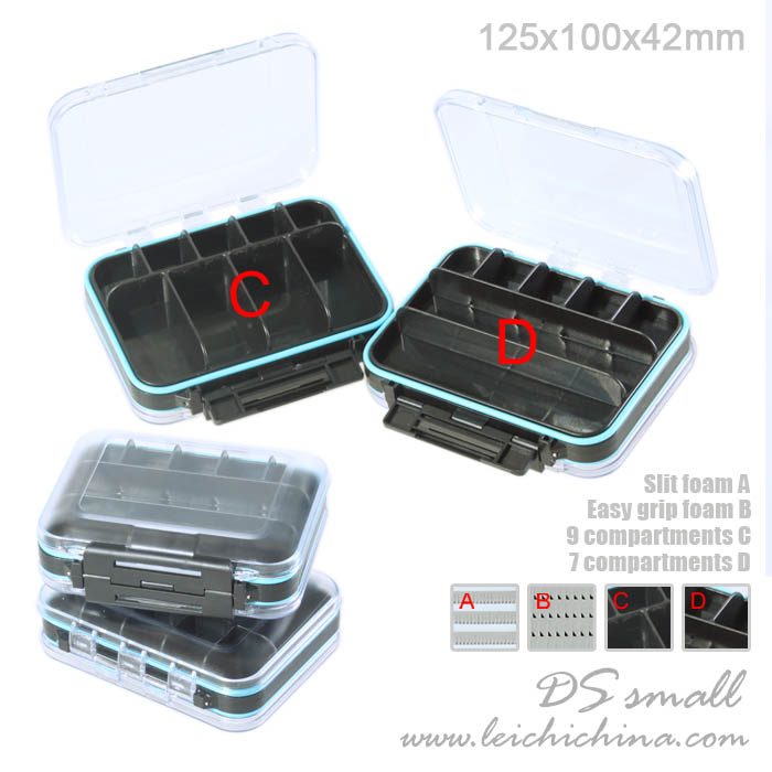 Double side clear waterproof Tube fly box DS-small-comp