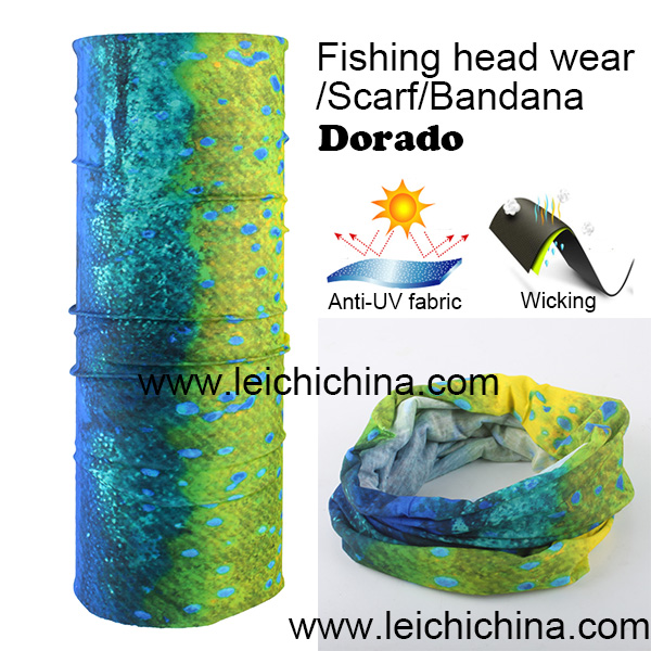 anti UV wicking Dorado fishing head wear scarf bandana