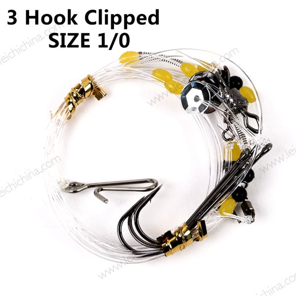 3 Hook Clipped  size 1 0