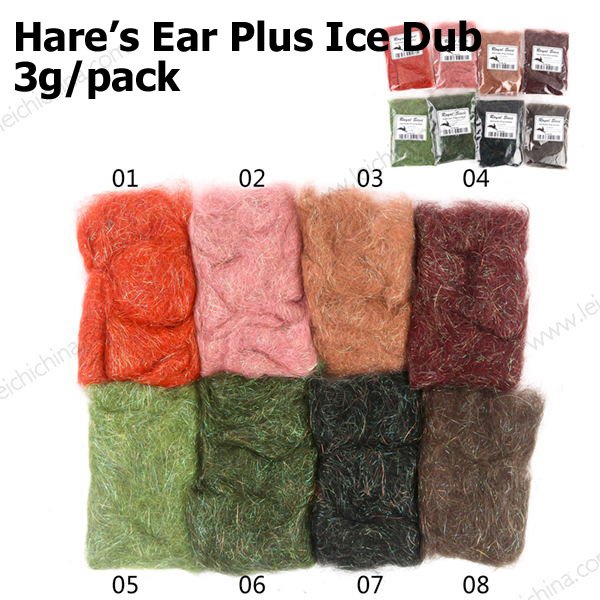 Hare's Ear Plus Ice Dub 3g pack