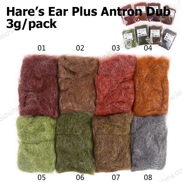 Hare's Ear Plus Antron Dub 3g pack