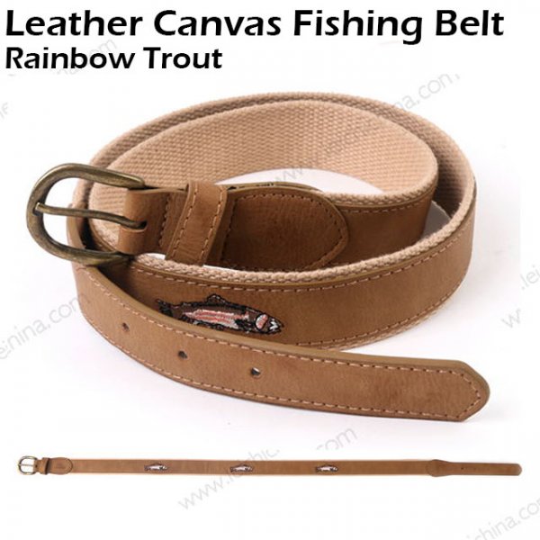 Leather Canvas Fishing Belt