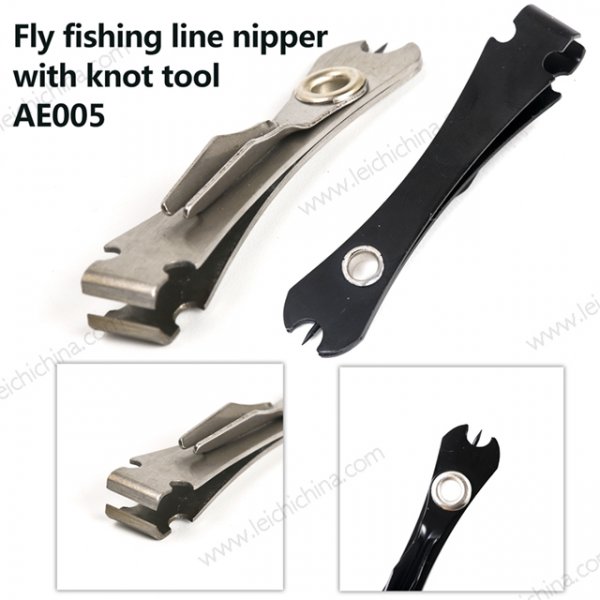 fly fishing line nipper with knot tool AE005