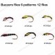 Buzzers flies 6 patterns 12 flies