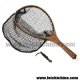 FL18 brown burl wood landing net