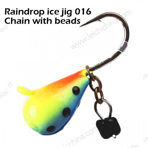 Raindrop ice jig 016 Chain with beads