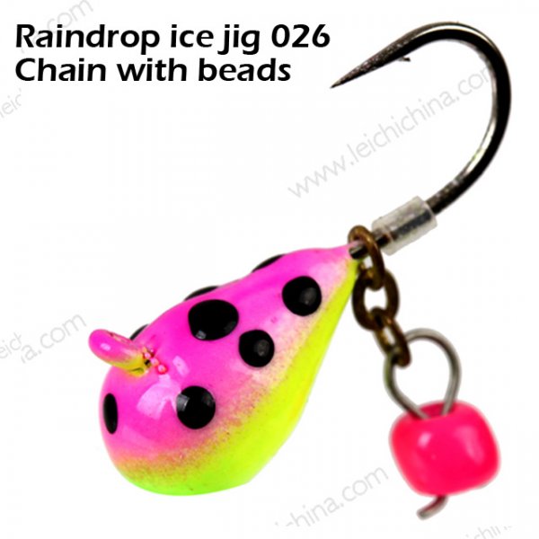 Raindrop ice jig 026 Chain with beads