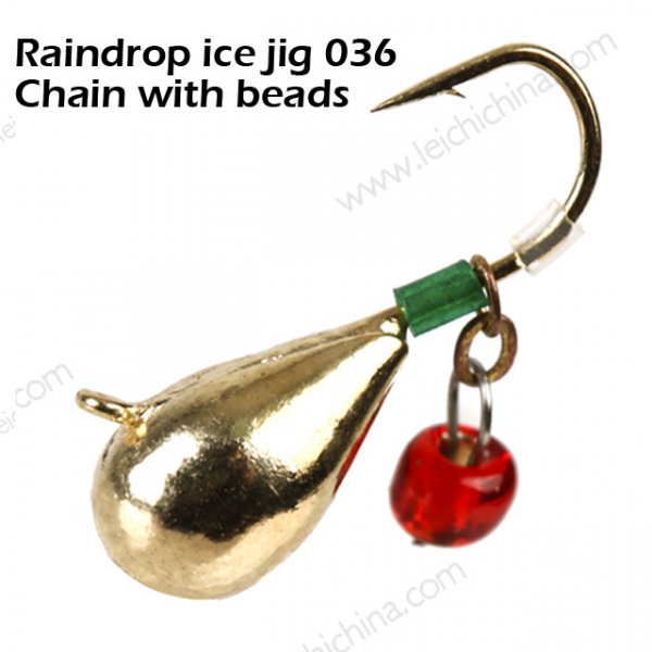Raindrop ice jig 036 chain with beads