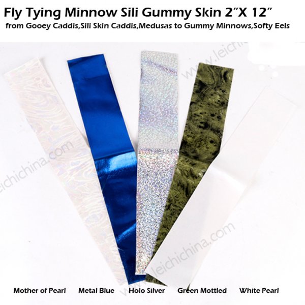 Fly Tying Minnow Sili Gummy Skin 2″X12″