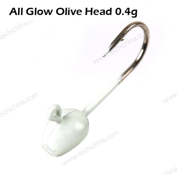 All Glow Olive Head 0.4g