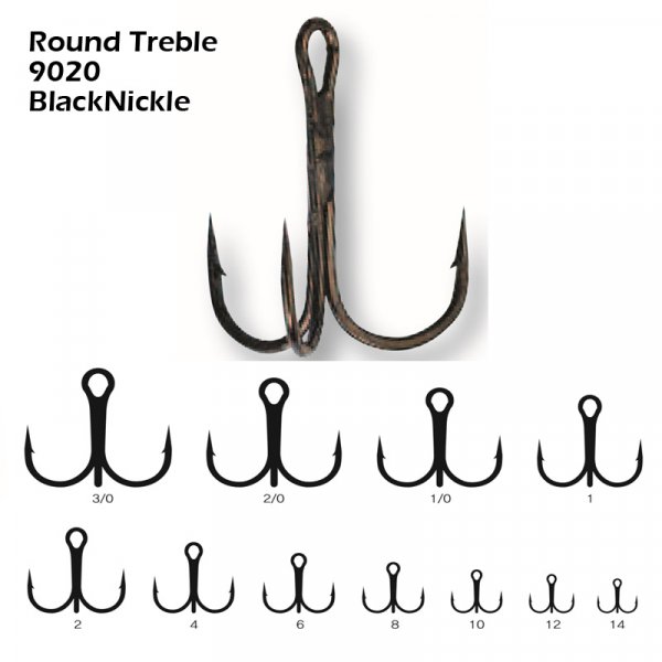 Forged Round Treble Hook 9020