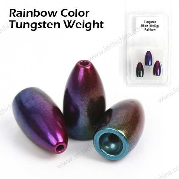Rainbow color Tungsten weight sinker
