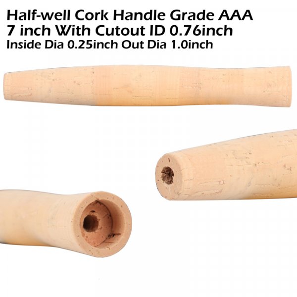 fly fishing rod Cork Handle Grade AAA half well with cutout