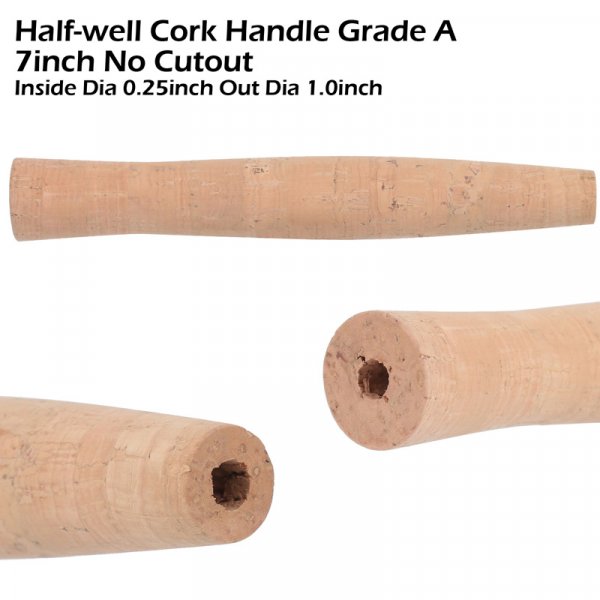 fly fishing rod Cork Handle Grade A half well without cutout