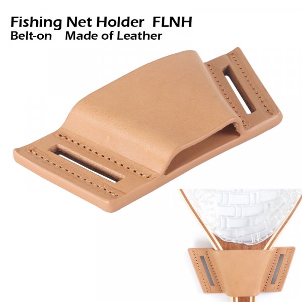 Belt-on Leather Fishing Net Holder FLNH