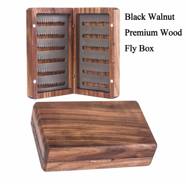 Black Walnut Premium Wood Fly box