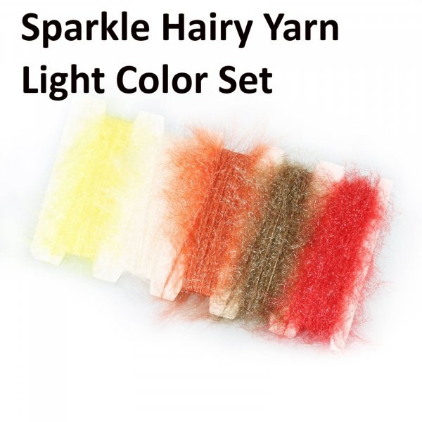 Sparkle hairy yarn Light color set