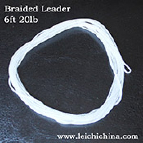 Braided leader for fly fishing