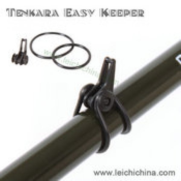 Plastic tenkara rod easy hook keeper