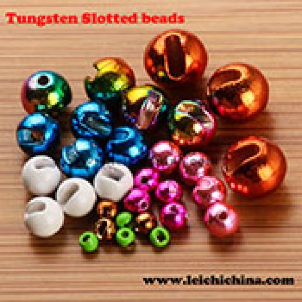 Tungsten slotted beads