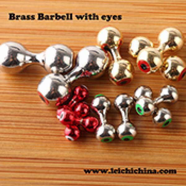 Brass Barbell with eyes