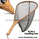 burl wood handle fly fishing trout net TLN-2