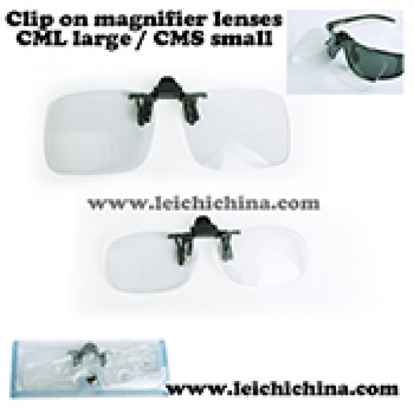 Clip on magnifier lenses
