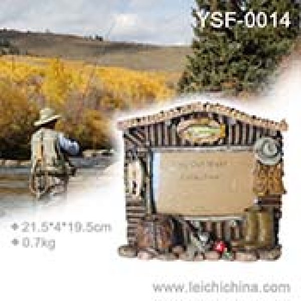 Resin fishing picture frame YSF014