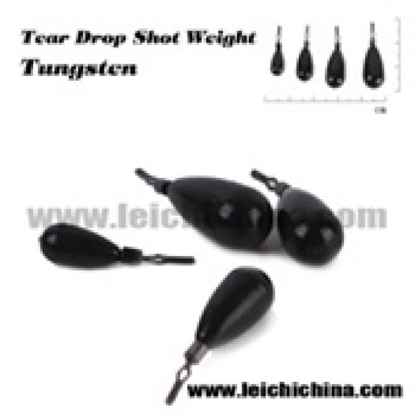 Tungsten tear drop shot weight