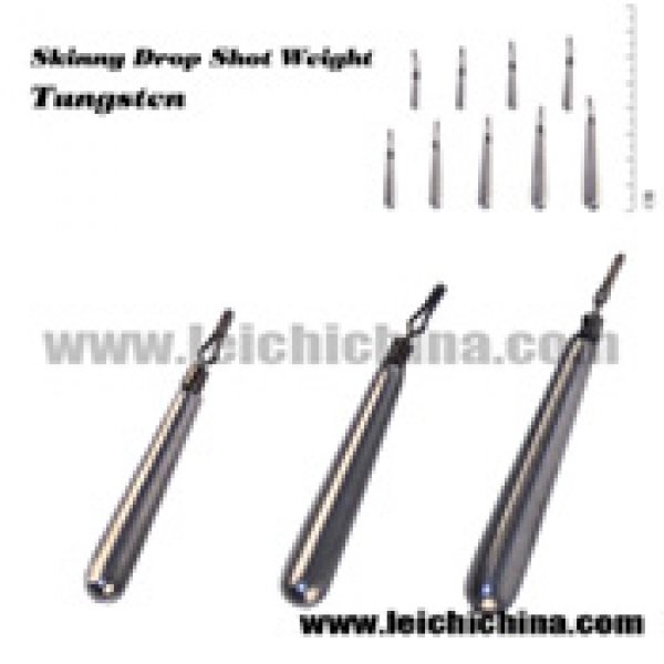 Tungsten skinny drop shot weight