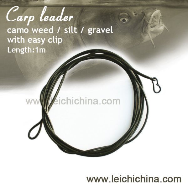 carp fishing poly leader with easy clip
