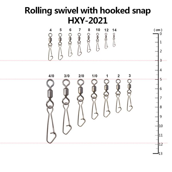 Rolling swivel with hooked snap          HXY-2021