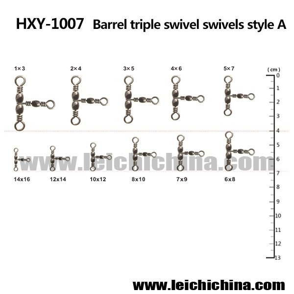1007 Barrel triple swivel swivels style A