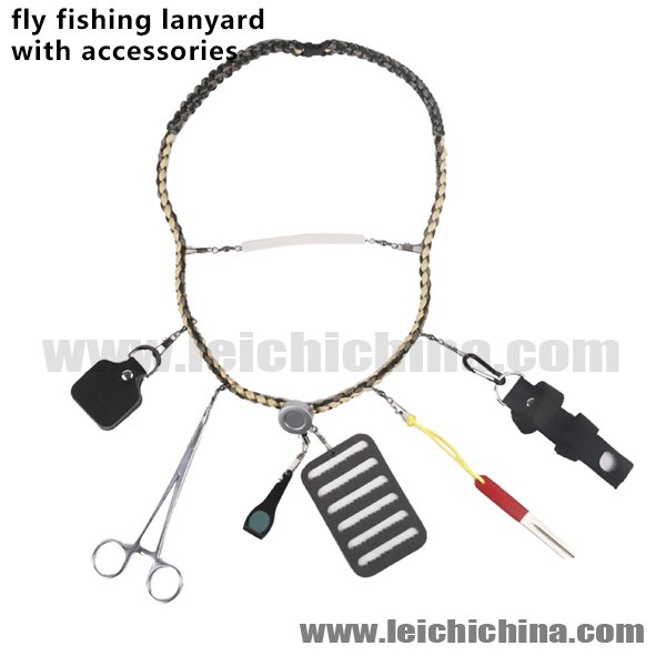 fly fishing lanyard with accessories