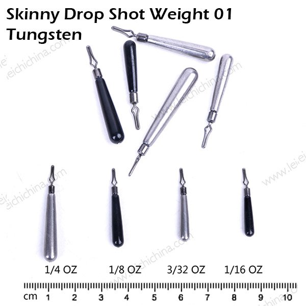 Tungsten Skinny Drop Shot Weight 01
