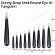 Tungsten Skinny Drop Shot Weight round eye 01