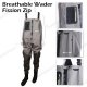 Breathable wader fission zip