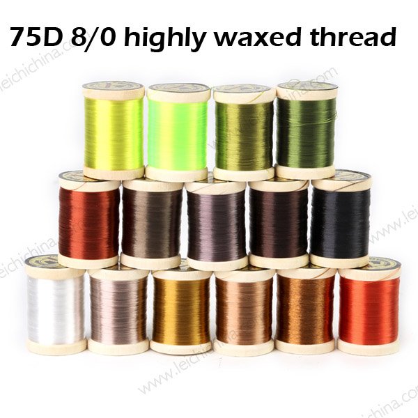 75D  highly waxed thread